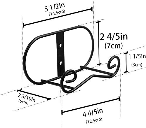 LIONWEI LIONWELI Wall Mount Plate Display Stands - 2 Pack Black Iron Easel Holders - Vertical Wall Hangers for Decorative Plates, Picture Frames, Art - size: Medium