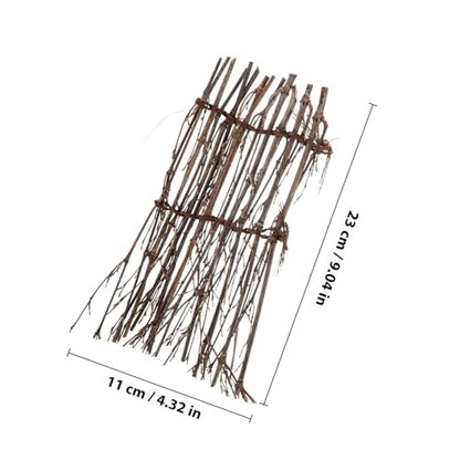 Abaodam Woven Fence Sushi Plate Decor 3pcs Set Handmade Japanese Fence Sashimi Tray Ornament for Sushi Presentation and Food Photography