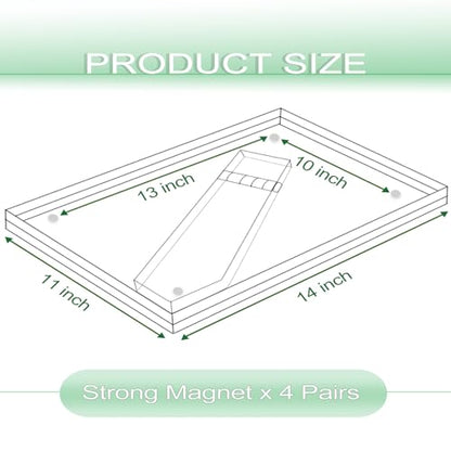 2 Pack(11×14) Acrylic Picture Frames Clear Magnetic Photo Frames Freestanding Lucite Acrylic Block Frame Frameless Desktop Display for Home Office - size: 11"x14"-2Pack