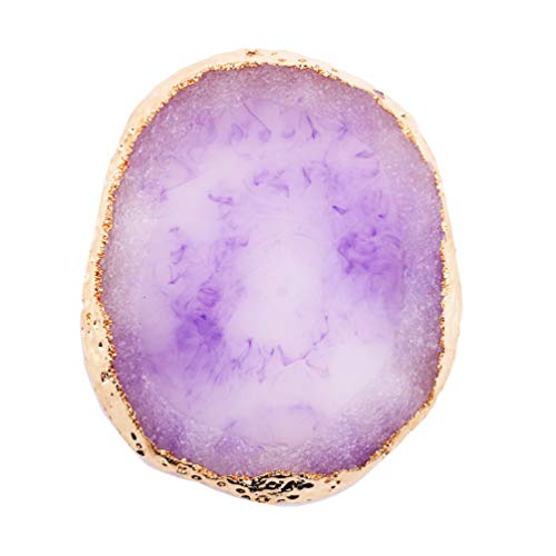 Resin Nail Art Palette,Nail Art Painting Mixed Color Palette Gold Edge Nail Gel Color Makeup Display Board (Purple) - color: 1# Purple