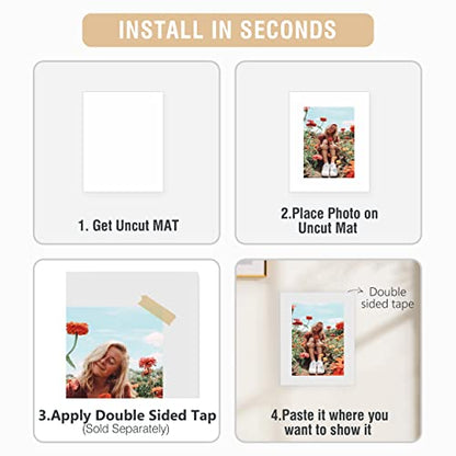 Falling in Art 50 Pack Acid-Free Mat Boards - 9x12 Uncut White Backing Boards, 4 - Ply Thickness Backer Boards for Photos, Pictures, Frames, Artworks and Prints - size: 9*12-50 Pack