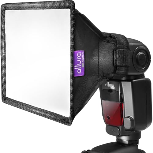 Flash Diffuser Light Softbox 9x7” by Altura Photo (Universal, Collapsible with Storage Pouch) for Canon, Yongnuo and Nikon Speedlight - size: 9x7"
