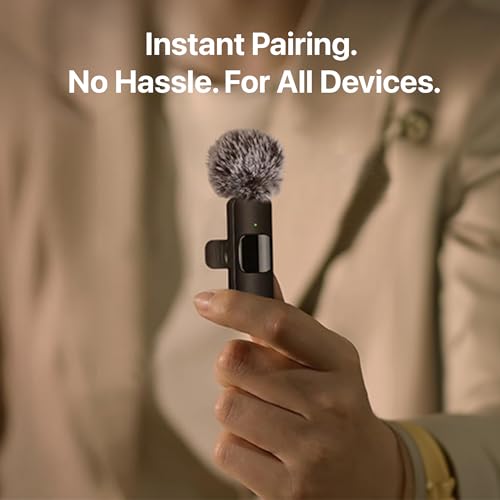 Mini Mic Pro (Latest Model) – #1 Microphone for iPhone & Android, Wireless Mini Microphone, ClearVoice™, Noise Cancelling, Lavalier Mic for TikTok, YouTube & Interviews (iPhone 14 & Below) - style: Lightning Only (iPhone 14 & Older)