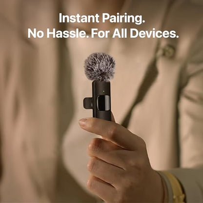 Mini Mic Pro (Latest Model) – #1 Microphone for iPhone & Android, Wireless Mini Microphone, ClearVoice™, Noise Cancelling, Lavalier Mic for TikTok, YouTube & Interviews (iPhone 14 & Below) - style: Lightning Only (iPhone 14 & Older)