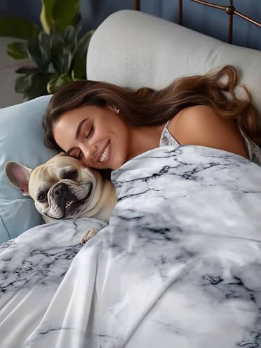 King Size Flat Sheet Only, Abstract Marble Stone Texture Bed Top Sheet Soft Microfiber Breathable Bedding Flat Sheets, Natural Crack Gray Rock Top Sheets Hotel Luxury - size: King