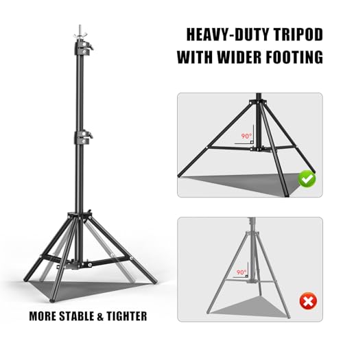 BEIYANG 6.5x10 FT Backdrop Stand, Adjustable Photo Background Stand Support kit with Carry Bag for Parties, Decoration, Wedding, Photo Video Studio Shooting - size: 6.5x10FT