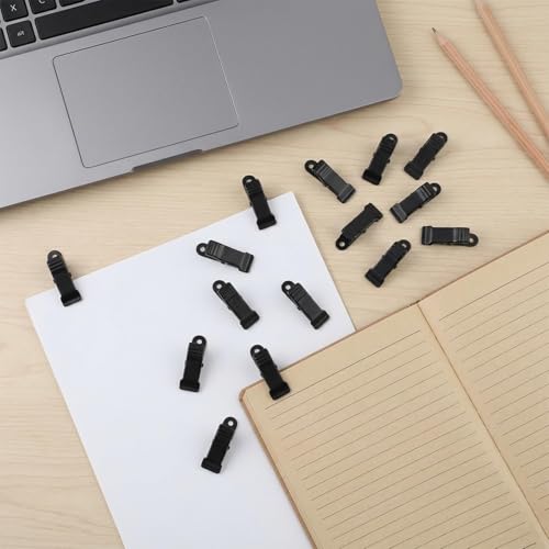 Alligator Clips for Crafts 30 Pcs, Black Metal Spring Clamps for Hanging Photos & DIY Projects, Heavy Duty Mini Crocodile Clips for Wire & Snack Bags, Versatile Art and Office Organization Supply