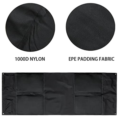 MOZETO Shooting Mat, Extra Large Folded Shooting Mats Prone Padded Hunting Accessories for Range Hunting - color: Black
