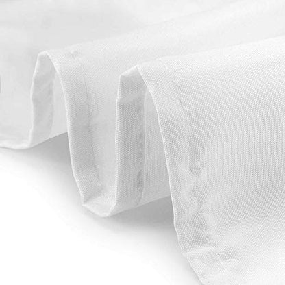 Lann's Linens - 120" Round Premium Tablecloth for Wedding/Banquet/Restaurant - Polyester Fabric Table Cloth - White - color: White, size: 120" (Round)