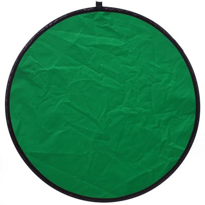 REFLEX CAMERA 7-in-1 Photography Reflector (Round) – Translucent/Silver/Gold/White/Black/Blue/Green – Light Diffuser & Chroma Key Background Kit with Carrying Case (60cm/23) - size: 60cm/23in