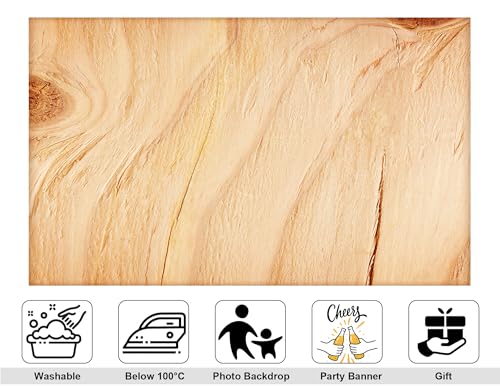 10x5ft Light Natural Wood Backdrop Knots and Grain Texture Photography Background for Flat Lay Photos and Event Backdrop Decorations Tapestry Photo Booth Props - size: 10x5ft