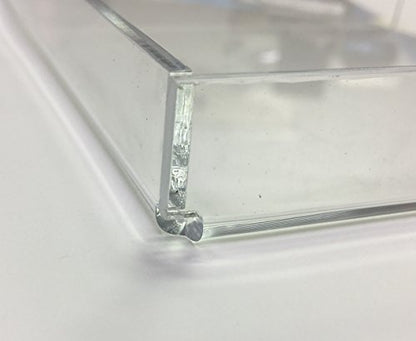 Clear Acrylic Organizer Tray, 10 x 10 Low-Profile Display & Vanity Tray – BPA-Free, Bathroom, Desk, Decor & Serving (Dry Use Only) - Made in USA - size: 10" x 10" x 1"