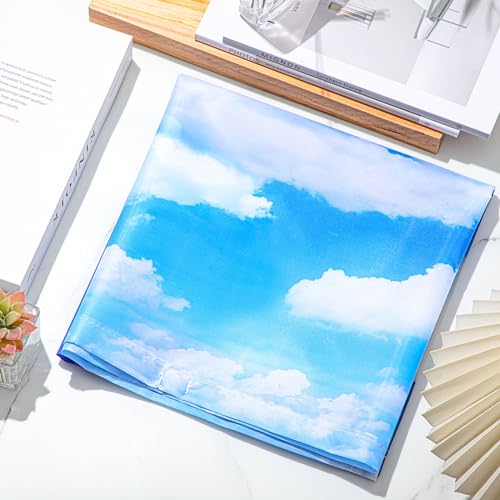 Patelai 4 x 2 Feet Fabric Fluorescent Light Cover for Ceiling Classroom Magnetic Cubicle Shade with 10 Magnets Fluorescent Light Filters for School Home Office Drop Lamp Decor(Blue Sky) - style: Blue Sky