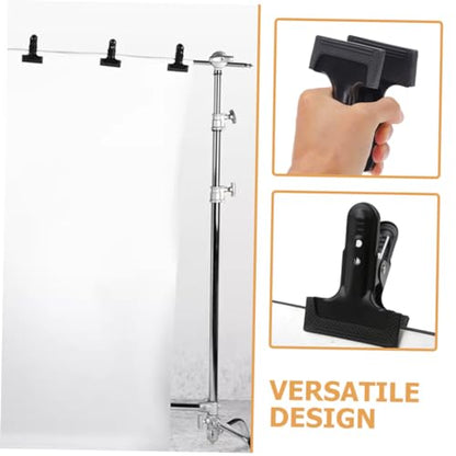 VILLCASE 4pcs Heavy Duty Photography Backdrop Clips Backdrop Cloth Clamps for Secure Fixing Versatile and Easy to Install for Various Backgrounds Photography Studios