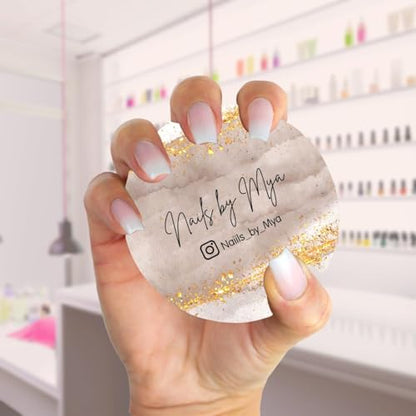 Personalised Manicurist Disc, 4'' Advertising Tool and Photo Prop for Nail Artists, Salons - Customized Acrylic Plate (Style 3) - color: Style 3