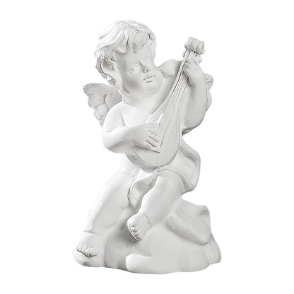 Mini Nordic Resin Roman Column, Greek Sculptural Angel Display, Photo Props, Candle Holder, Sketching Art Teaching Tools (Angel (Bouzouki) - 6.3cm) - color: Angel (Bouzouki) - 6.3cm