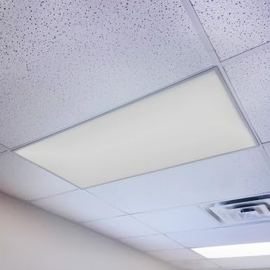 Octo Lights Magnetic Light Covers for Ceiling Lights Classroom Fluorescent Light Covers Solid Medium Gray 2x4 Ceiling Light Cover for Classroom Lights, Office, and Medical Spaces (Pack of 1) - color: Medium Grey