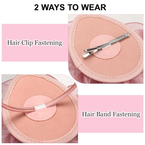 Fascinators Hats with Gloves Set for Women 20s 50s Cocktail Tea Party Wedding Costume Headwear - color: 03-dusty Pink