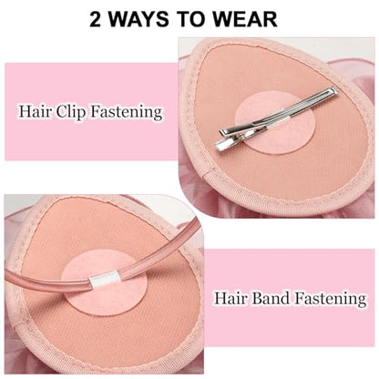Fascinators Hats with Gloves Set for Women 20s 50s Cocktail Tea Party Wedding Costume Headwear - color: 03-dusty Pink