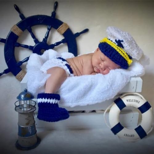 Newborn Photography Props Baby Boy Photo Shoot Outfits Hat Pants Shoes Set Infants Boy Picture Photo Costume