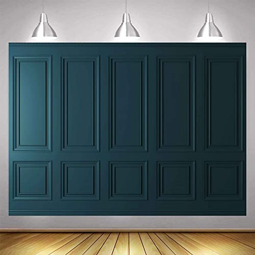10x7ft Vintage Empty Room Backdrops for Photography Blue Minimalist Simple Fashion Interior Wall Classic Elegant Photography Wedding Background Pictures Videos Studio Props BJRLEM1008 - size: 10x7ft