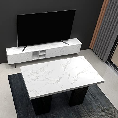 practicalWs Marble Paper Granite Gray/White Roll Kitchen Countertop Cabinet Furniture is Renovated Thick PVC Easy to Remove 17.71" x 393.7" - color: Gray/White, size: 17.7" x 393.7"