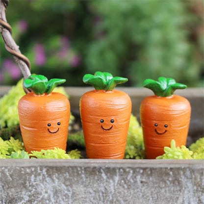 Smiling Carrot Shaped Statue Plant Stake for Elegant Easter and Seasonal Home Decorations Garden Styling Photo Props Outdoor Decorative Statues