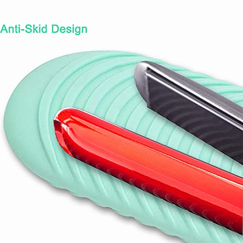 Heat Resistant Mat for Curling Iron, Silicone Flat Iron Mat & Holder for Counter, Portable Travel Curling Iron Mat & Pocket for Hot Hair Styling Tools