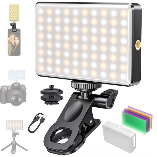 80 LED Video Light, Portable USB Photo Light Dimmable 2500-9000K CRI 95+ 3000mAh Battery with Colored Filters and Clip, Photo Lamp for Phone/iPad/Laptop/Camera - size: St-80 Led