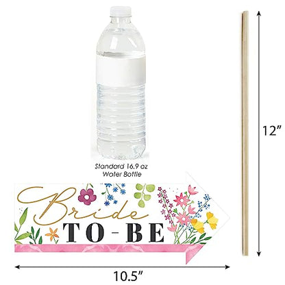Big Dot of Happiness Funny Wildflowers Bride - Boho Floral Bridal Shower and Wedding Party Photo Booth Props Kit - 10 Piece - color: Wildflowers