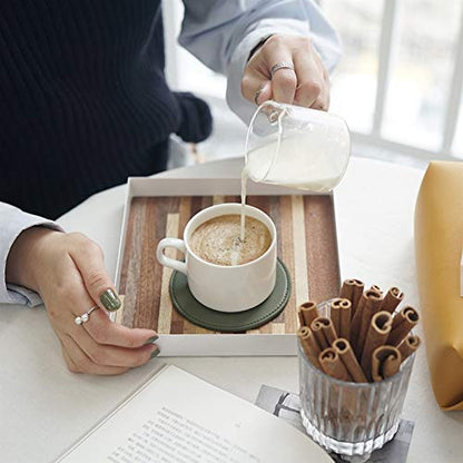 Tray Creative Minimalist Style Storage Tray Food and Beverage Tray Photo Props Tray Handmade Wood Grain Stitching Tray Storage Tray