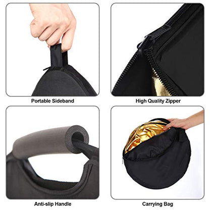 Selens 5-in-1 Oval Reflector with Handle for Photography Photo Studio Lighting & Outdoor Lighting (48 x 72 Inch) - size: 48 x 72 Inch Oval Reflector
