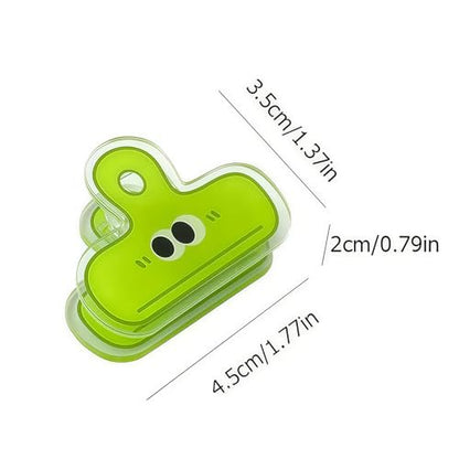 4-Pack Cute Mini Chip Bag Clips - Colorful Plastic Food Bag Clamps, Reusable Sealing Clips for Snacks, Photos, Crafts, and Kitchen Organization (Small Clothespin Style)