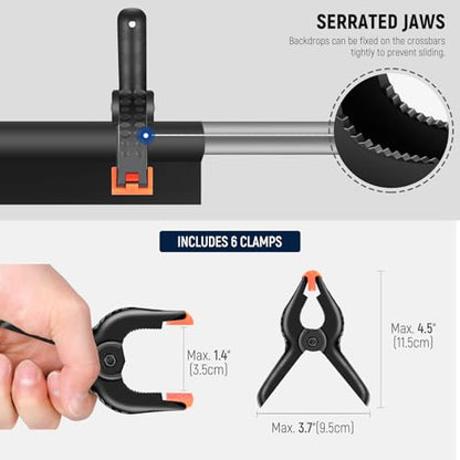 NEEWER Photography Lighting Kit with Backdrops,8.5x10ft Backdrop Stands,5700K 800W Equivalent 24W LED Umbrella Softbox Continuous Lighting,60cm Light Reflector, Photo Studio Equipment for Video Shoot - style: NK102