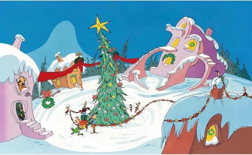 7x5ft Welcome to Whoville Backdrop Snow Winter Whoville Christmas Banner Christmas Village Party Photography Background Xmas Birthday Baby Shower Party Supplies Decoration - size: 7X5Ft