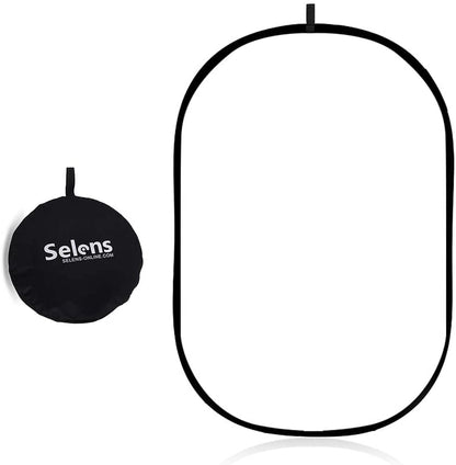 Selens 23.6x35.4in/60x90cm Oval Light Reflector Diffuser, Collapsible Soft Light Diffusion with Carrying Bag for Photo Studio Photography - size: 23x35inch/60x90cm with carrying bag