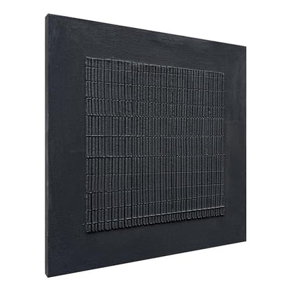 NANKAI Art Hand-Painted Thick Texture Black Canvas Abstract Art 24x24 inch Home Wall Art Deco Oil Painting - color: Nkhb295