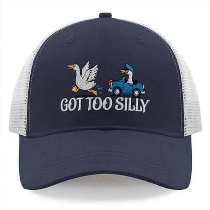 INVULNERABLE Funny Trucker Hat Embroidered Hat Baseball Cap Hats Men Funny Hats Women - color: Goose