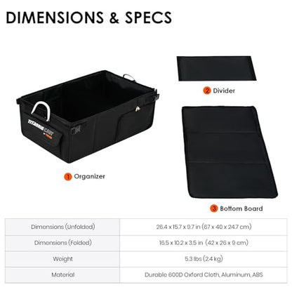 TARION Video Production Cart Accessories - Foldable Storage Box for Titanrig Cart Base - Dual Side Access & Extendable for Long Gear - Titanrig Organizer - style: Accessory - Organizer