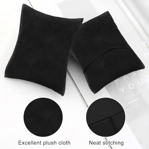 3 pcs Black Velvet Bracelet Watch Pillow Jewelry Displays 3 inch Bracelet Bangle Watch Display Holder