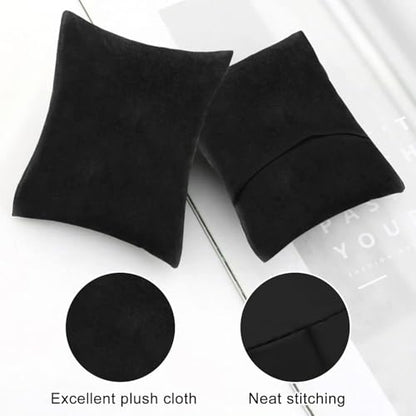 3 pcs Black Velvet Bracelet Watch Pillow Jewelry Displays 3 inch Bracelet Bangle Watch Display Holder