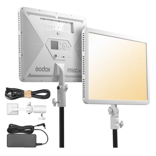 Godox P260C Pro LED Video Panel Light 45W Bi-Color 2800K- 6500K with NFC Automatic Pairing and APP Control