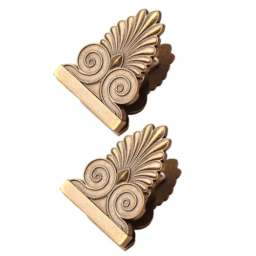 Acxico 2PC Vintage Leaf Design Metal Clips, Zinc Alloy Paper Clamps for Photo Postcard Storage, TN Journal Accessories