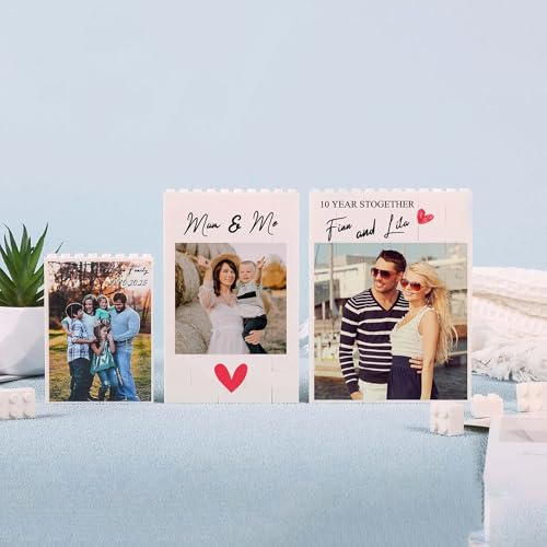 NAZENTI Personalized Building Brick Photo Block, Customized Photo Block Gifts for Couples, Picture Blocks for Wedding, Family, or Friends,Valentine’s Day, Gifts for Valentine 2026 Women Men Design 05 - color: Design 5