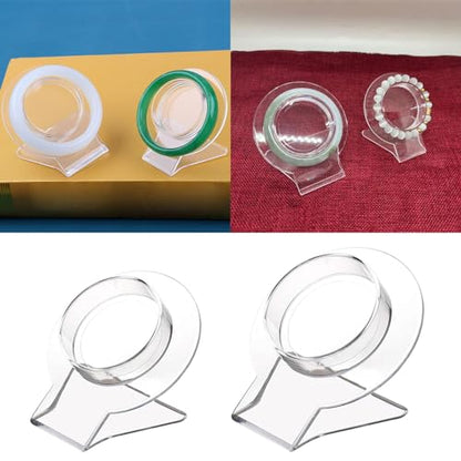 Clear Acrylic Bracelet Display Stand Bangle Display Holder Transparent Shelf Jewelry Showcase Watch Jewelry Organizer Jewelry Storage Rack