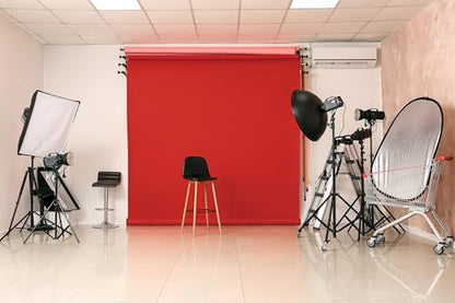 Denny Manufacturing - Seamless Paper Backdrop for Photography, Red Seamless Paper Roll (53 in x 36 ft) Includes Free Roll Black Gaffer Tape (2 in x 13 ft) - color: Red, size: 53 in x 36 ft