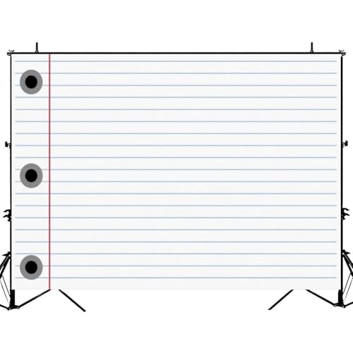 5x7ft Photography Backdrop School Backdrop Notebook Paper Welcome First Day Composition Classroom Photo Backdrop Photography Background for Photoshoot Portrait Video Party Photo Studio Prop Booth - color: Color7