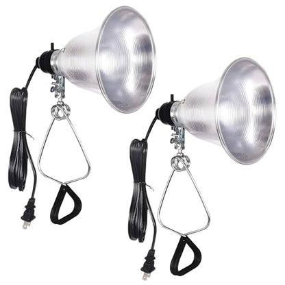 Simple Deluxe Clamp Lamp Light Socket with 5.5 Inch Aluminum Reflector, Suit for Max 60 Watt Lamp (No Bulb Included) with 18/2-Gauge 6 Feet Cord, 2 Pack,Silver - size: 5.5 Inch (60 Watts), style: 2-Pack LITE Version