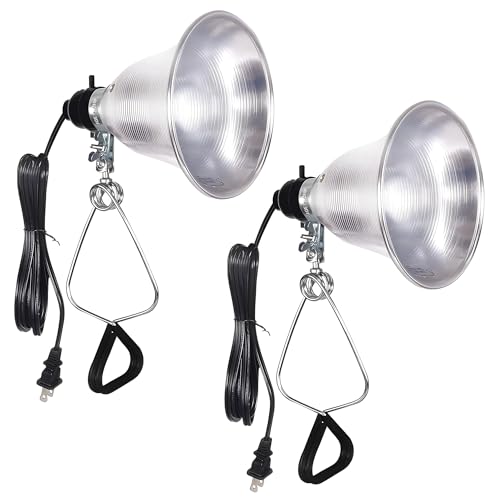 Simple Deluxe Clamp Lamp Light Socket with 5.5 Inch Aluminum Reflector, Suit for Max 60 Watt Lamp (No Bulb Included) with 18/2-Gauge 6 Feet Cord, 2 Pack,Silver - size: 5.5 Inch (60 Watts), style: 2-Pack LITE Version