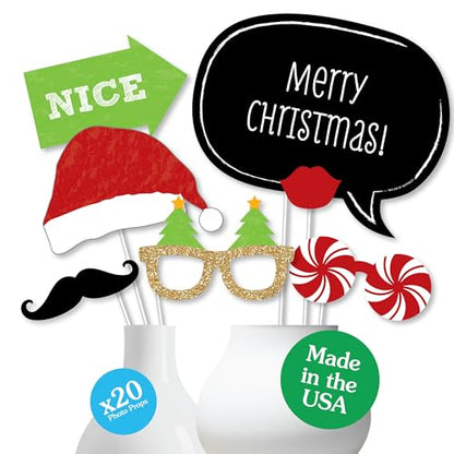 Christmas Party - Photo Booth Props Kit - 20 Count